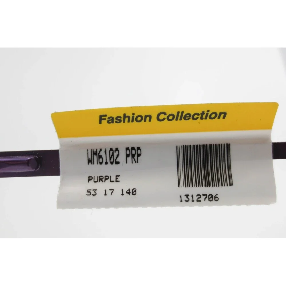 Fashion Collection WM6102 PRP Purple Oval Eyeglass Frames 53-17-140 Metal New